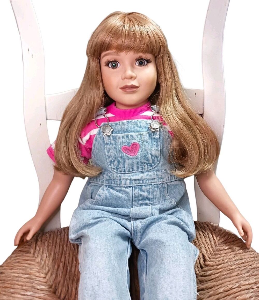 Vtg 1996 My Twinn 23" Doll PA-6748 Blonde Hair Gray Eyes Original Outfit & Shoes